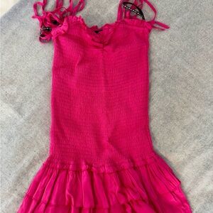 Katie J NYC Pink Ruffle Dress- worn once